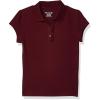 The Children’s Place Girl’s Short Sleeve Ruffle Pique Polo Shirt(Rubine Single)