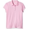 The Children’s Place Girl’s Short Sleeve Ruffle Pique Polo Shirt(Sparkle Pink Single)
