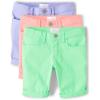 The Children’s Place Girls’ Solid Skimmer Shorts(Peri Tint 3-pack)