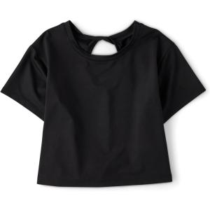 The Children’s Place Girls’ Atheletic Short Sleeve Tops(Black)