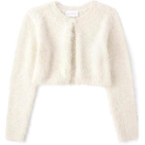 The Children’s Place Girls’ Long Sleeve Shrug Cardigan(Cream)