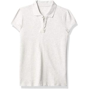 The Children’s Place Girl’s Short Sleeve Ruffle Pique Polo Shirt(Lunar)