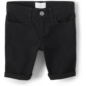 The Children’s Place Girls’ Solid Skimmer Shorts(Black)