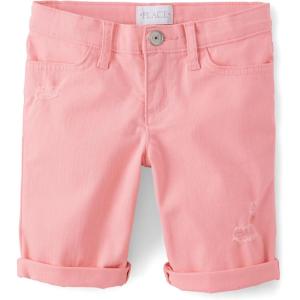 The Children’s Place Girls’ Solid Skimmer Shorts(Fuzzy Pink)