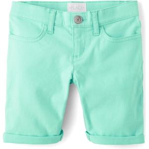 The Children’s Place Girls’ Solid Skimmer Shorts(Mint)