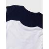 The Children’s Place Girls Basic Short Sleeve Layering Tee(Tidal/White 2-pack)