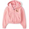 The Children’s Place Girls’ Long Sleeve Hooded Fleece Full Zip Up(Pink Heart Icon)