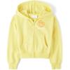 The Children’s Place Girls’ Long Sleeve Hooded Fleece Full Zip Up(Yellow)