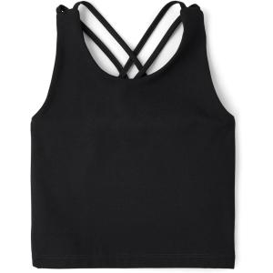The Children’s Place Girls’ Atheletic Sleeveless Tank Tops(Black)