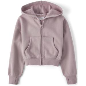 The Children’s Place Girls’ Long Sleeve Hooded Fleece Full Zip Up(Ultra Violet)