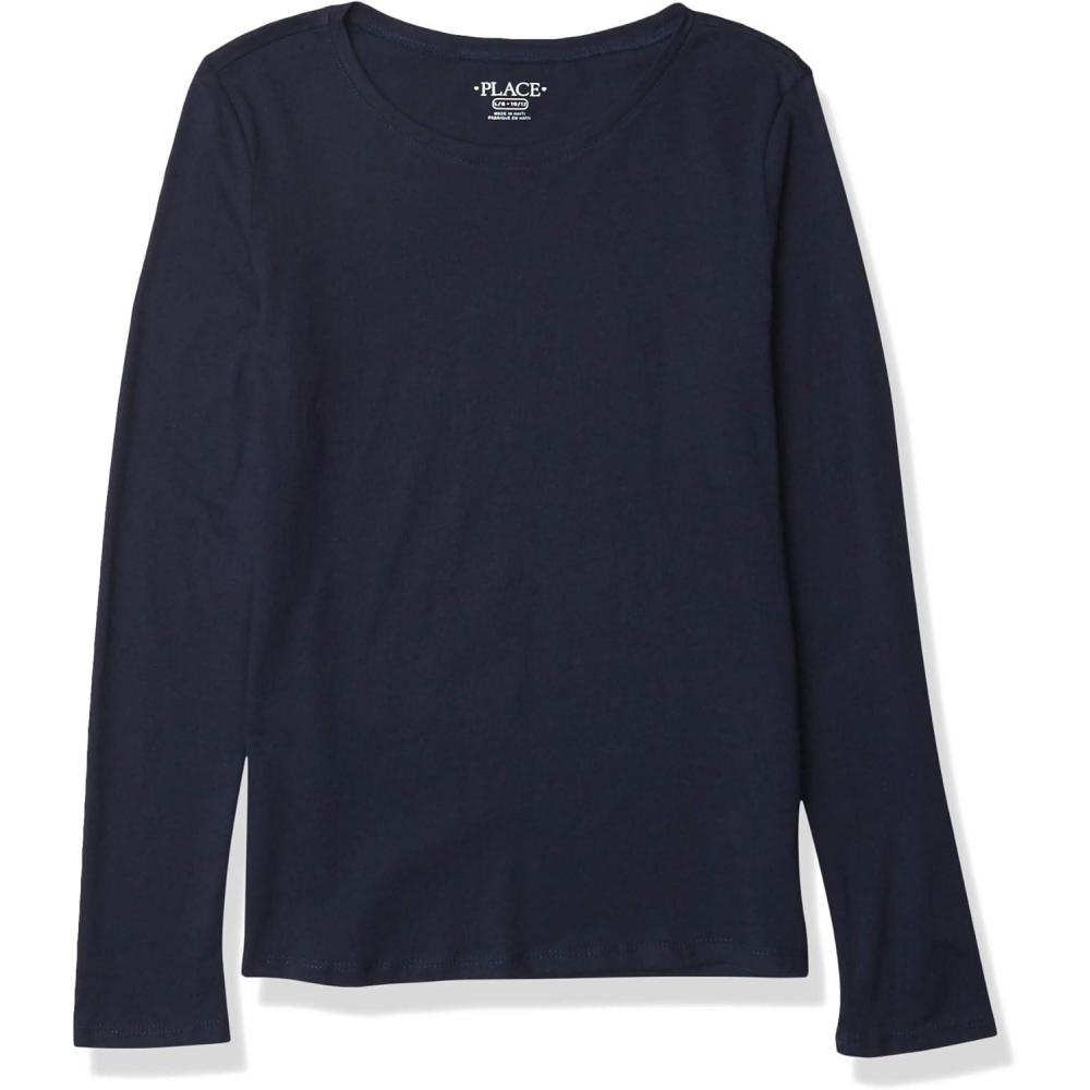 imageThe Childrens Place Girls Basic Long Sleeve Layering TeesTidal Single