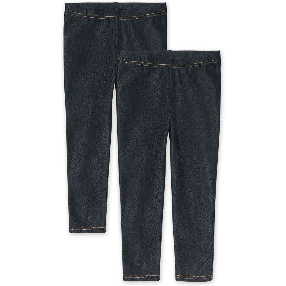 imageThe Childrens Place Girls Essential Capri LeggingsTrue Indigo 2pack