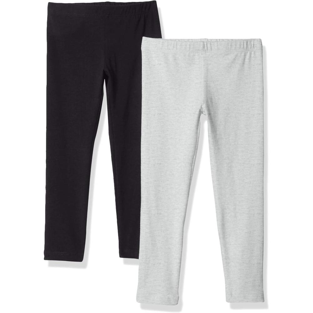 imageThe Childrens Place Girls LeggingsBlack Light Gray 2pack