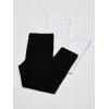 The Children’s Place Girls’ Essential Capri Leggings(White/Black 2-pack)