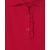The Children’s Place Girls Short Sleeve Ruffle Pique Polo, 2 Pack(Ruby)