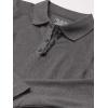 The Children’s Place Girls’ Uniform Long Sleeve Ruffle Pique Polo(Dark Gray)