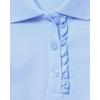 The Children’s Place Girls’ Uniform Long Sleeve Ruffle Pique Polo(Daybreak)