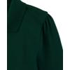 The Children’s Place Girls’ Uniform Long Sleeve Ruffle Pique Polo(Spruce Green Single)