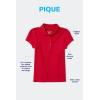The Children’s Place Girls’ Uniform Long Sleeve Ruffle Pique Polo(White)