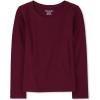 The Children’s Place Girls Basic Long Sleeve Layering Tees(Rubine Single)