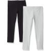 The Children’s Place Girls’ Leggings(Black/ Light Gray 2-pack)