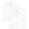 The Children’s Place Girls’ Long Sleeve Pique Polo 2 Pack(White 2-pack)