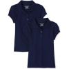 The Children’s Place Girl’s Short Sleeve Soft Jersey Polo, Tidal, Medium