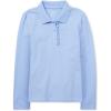 The Children’s Place Girls’ Uniform Long Sleeve Ruffle Pique Polo(Daybreak)