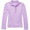 The Children’s Place Girls’ Uniform Long Sleeve Ruffle Pique Polo(Purple Prose Single)