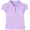 The Children’s Place baby-girls And Toddler Short Sleeve Ruffle Pique Polo(Purple)