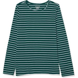 The Children’s Place Girls Basic Long Sleeve Layering Tees(Spruceshad Stripes)