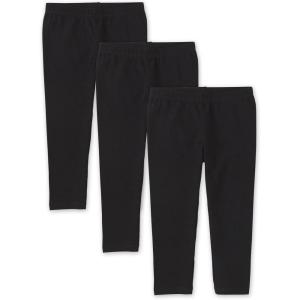 The Children’s Place Girls’ Essential Capri Leggings(Black 3-pack)