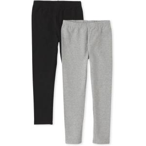 The Children’s Place Girls’ Leggings(Black/Smoke Gray)