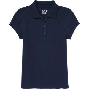 The Children’s Place Girls’ Short Sleeve Pique Polo, 5 Pack(Tidal 5-pack)