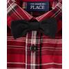 The Children’s Place Baby Boys’ And Newborn Button Down Shirt and Pants, 2 Piece Outfit(Redochre)