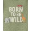 The Children’s Place Baby Boys’ And Newborn Short Sleeve Bodysuits, Multipacks(Safari 5-pack)
