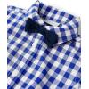 The Children’s Place Baby Boys’ And Newborn Short Sleeve Button Down Shirt and Shorts 2 Piece Outfit Set(Renew Blue Check)