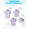 The Children’s Place Baby-Boys Coordinating Family Outfits, Mommy & Me, Dad & Son, Baby, Purple Party Collection(Dad Shirt)