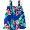 The Children’s Place Baby Girls’ and Newborn Casual Short Sleeve Dress with Diaper Cover(Blue Tropical)