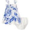 The Children’s Place Baby Girls’ and Newborn Sleeveless Casual Dress(White Tropical Print)