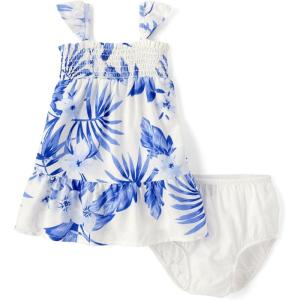The Children’s Place Baby Girls’ and Newborn Sleeveless Casual Dress(White Tropical Print)