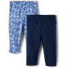The Children’s Place Baby Girls’ and Newborn Knit Pull on Pants(Blue Floral/Tidal Plain 2-pack)