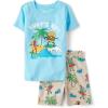 The Children’s Place Boys’ 100% Cotton Sleeve Top and Shorts 2 Piece Pajama Set(Summer Vibes)