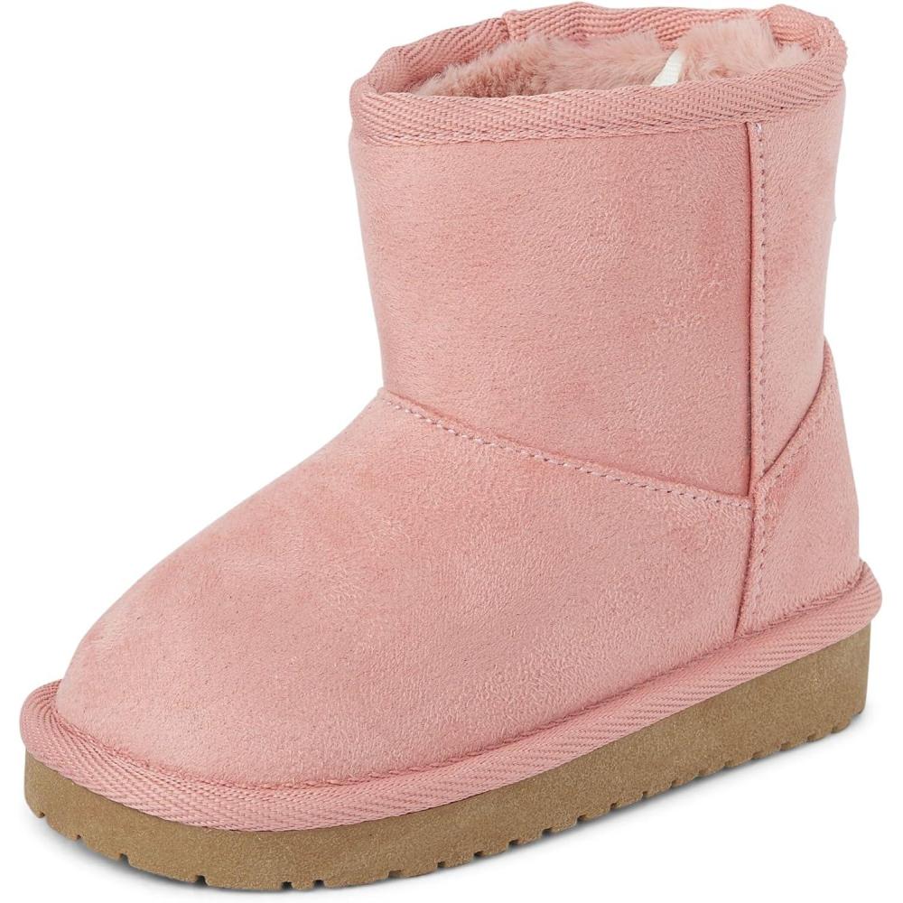 imageThe Childrens Place Baby Girls Baby Girls and Toddler Classic Ankle Boots Faux Fur LinedPink