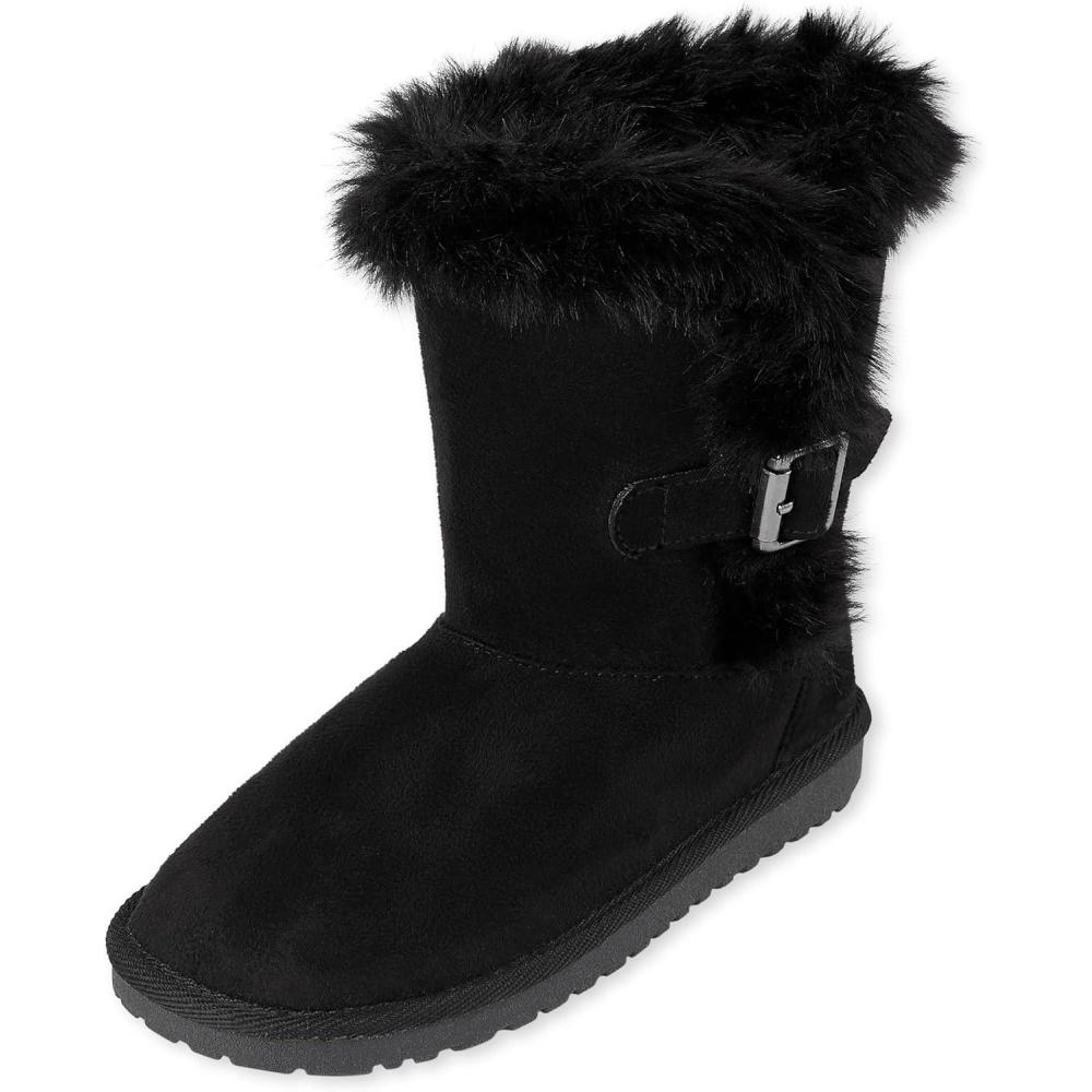imageThe Childrens Place Girls Warm Lightweight Winter BootOnyx