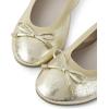 The Children’s Place Girls’ Closed Toe Ballet Flats(Metallic Gold Bow)