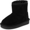 The Children’s Place Baby Girls’ Baby Girls and Toddler Classic Ankle Boots, Faux Fur Lined(Black)