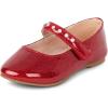 The Children’s Place Baby Girls’ Baby Girls and Toddler Closed Toe Ballet Flats(Red)