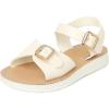 The Children’s Place Baby Girls’ Baby Girls and Toddler Platform Sandals With Adjustable Ankle Strap(White Flatform)