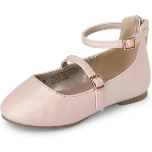 The Children’s Place Girls’ Closed Toe Ballet Flats(Blush Pink)